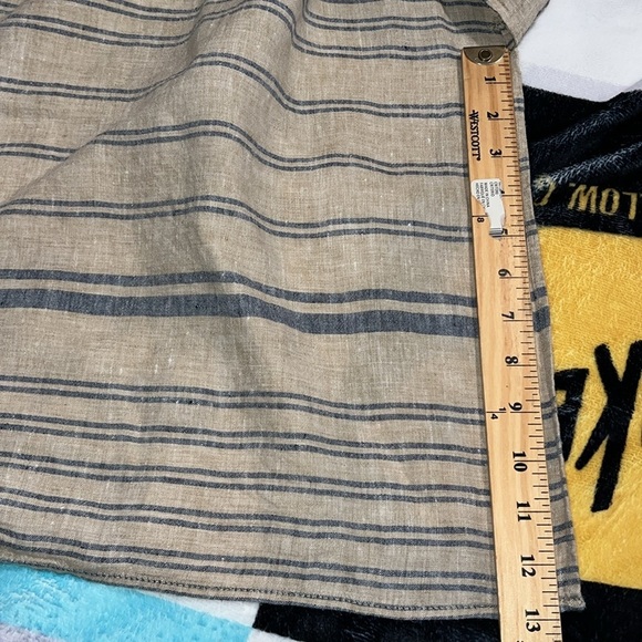 Purejill linen size small sleeveless 100% linen dress with pockets & side slits - Picture 10 of 16